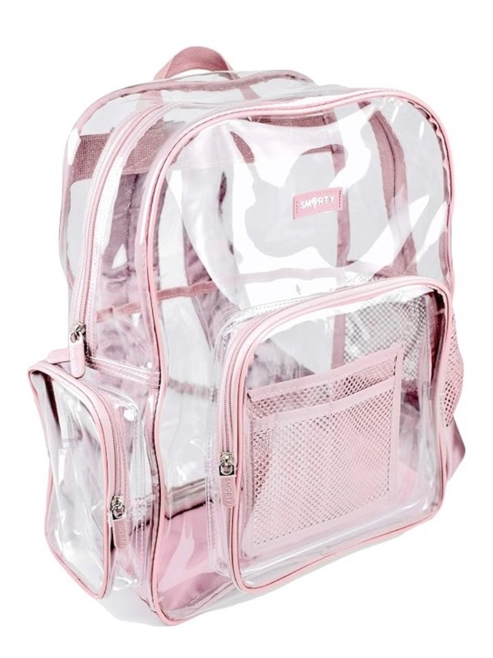 SMARTY Large Clear Pink School Size Backpack NWT